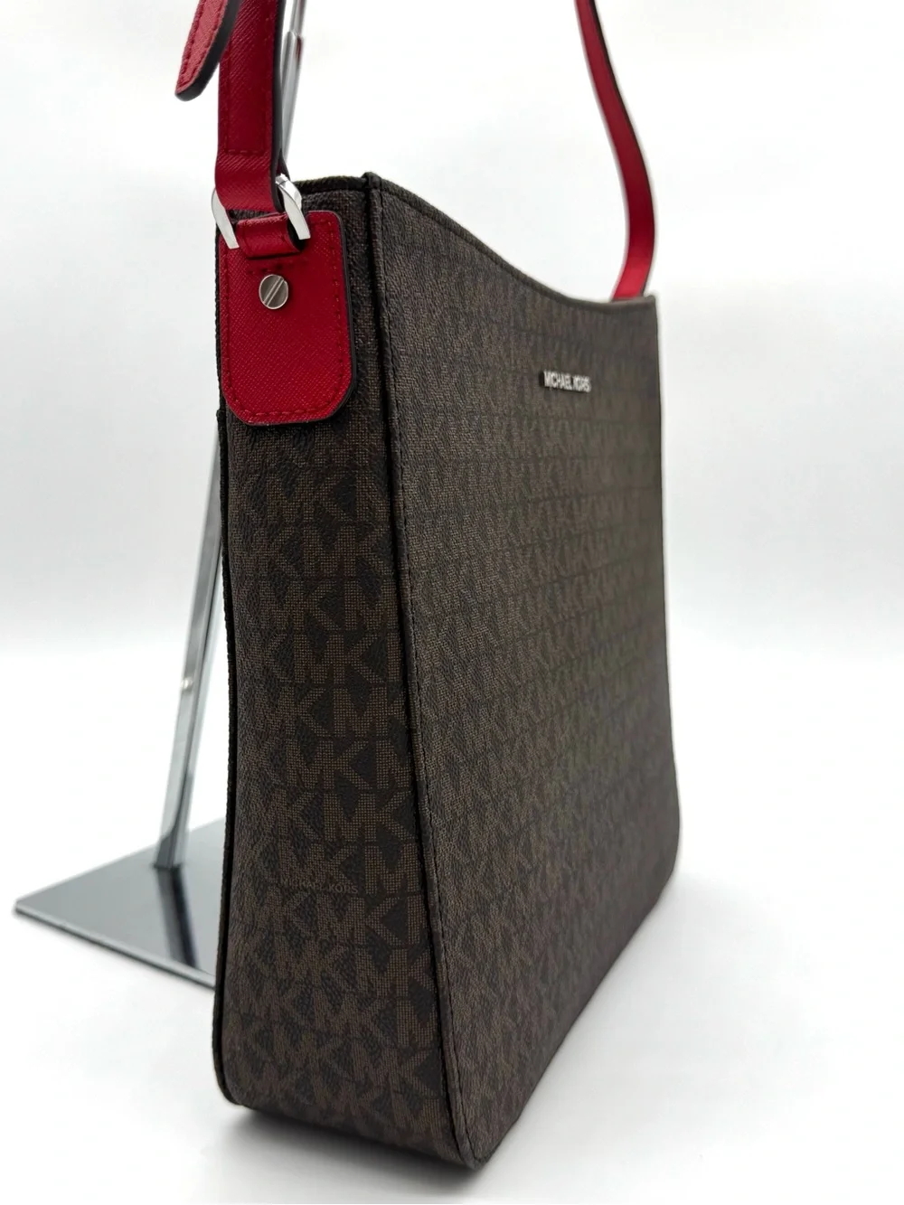 Michael Kors Large Messenger Crossbody Bag Brown/Red